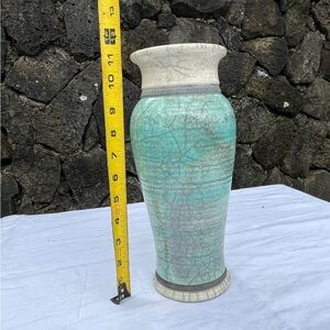 Ceramic turquoise vase
